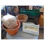 Small hay Bale - 1/4 Bushel baskets and Wooden Boxes