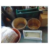 Small hay Bale - 1/4 Bushel baskets and Wooden Boxes