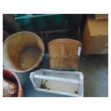 Small hay Bale - 1/4 Bushel baskets and Wooden Boxes