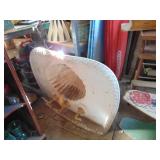 Large - Heavy Plaster Sink with Gold Colored Faucet