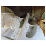 Large - Heavy Plaster Sink with Gold Colored Faucet