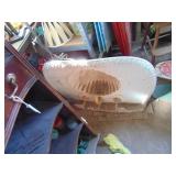 Large - Heavy Plaster Sink with Gold Colored Faucet