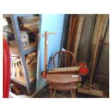 Wooden - Metal Wheeled Scooter