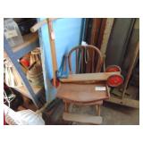 Wooden - Metal Wheeled Scooter