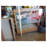 Display Case - Glass Shelves - Only has 1 Sliding Glass on the Back