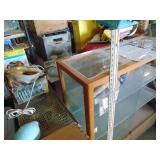 Display Case - Glass Shelves - Only has 1 Sliding Glass on the Back