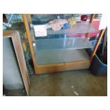 Display Case - Glass Shelves - Only has 1 Sliding Glass on the Back