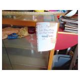 Display Case - Glass Shelves - Only has 1 Sliding Glass on the Back