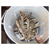 Aluminum Steam Pot with Lid and Contents