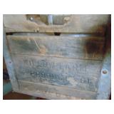 Wooden Milk Crate with Bottles