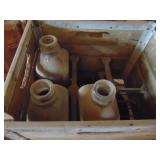 Wooden Milk Crate with Bottles