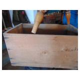 Wooden Crate with Wooden Basket