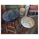 Metal and Wooden Stools
