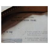 Oval needlework Stand and needlework Hoops