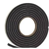 3/8 in. x 5/16 in. x 10 ft. Black Rubber Foam Weatherseal Tape