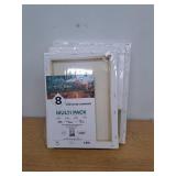 GenCrafts Assorted Stretched Canvas (8 Pack), Rectangular for Acrylic, Oil, Other Wet or Dry Medium - Artist Grade