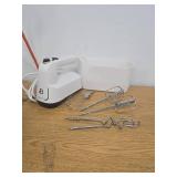 Beautiful 6-Speed Electric Hand Mixer, White Icing by Drew Barrymore WORKS