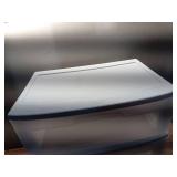 Sterilite Wide 3 Drawer Cart  Clear Plastic Storage Drawers  Wheels Included  White