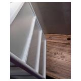 Sterilite Wide 3 Drawer Cart  Clear Plastic Storage Drawers  Wheels Included  White