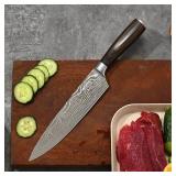 TONGMARU Chef Knife, 8 inch Professional High Carbon Razor Super Sharp German Stainless Steel - Retail: $68
