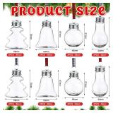 24 Pcs Christmas Booze Balls Christmas Fillable Booze Assort Style Tree Ornaments with Buffalo Plaid Ribbon Stickers