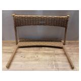 Eastlake Honey Brown Rectangle Wicker Outdoor Coffee Table with Smoky Glass - Retail: $74