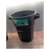 Pack of 2 ,20 gal. Black Heavy Duty Outdoor Trash Can with Domed Lid (See Details)