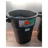 Pack of 2 ,20 gal. Black Heavy Duty Outdoor Trash Can with Domed Lid (See Details)