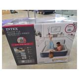 Intex 18" Pillow Top Air Mattress with Electric Pump and Headboard - Queen Size