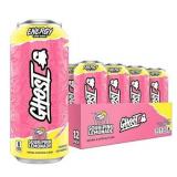 GHOST Zero Sugar Energy Drink  Sour Pink Lemonade 6 oz Can 12 Pk (BEST BY JAN 2027)