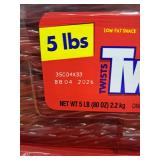 Twizzlers Twists Strawberry Flavored Licorice Style Low Fat Candy  Tub 5 lb 2 Pack (BEST BY APRIL 2026)