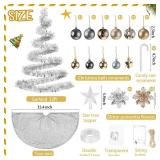 HyDren 91 Pcs DIY Wall Christmas Tree Kits, 66 Ft Xmas Garland Star
