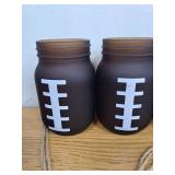 3PCS Football Decor Table Centerpieces Mason Jars