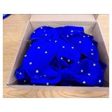 Blue Velvet Christmas Bows, 6PCS