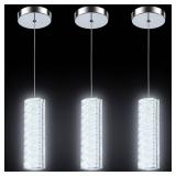 3-Pack Modern Crystal LED Pendant Lights
