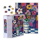 Puzzles for Adults 1000 Pieces, Flower in Vase Jigsaw Puzzle -20 x 27 Inches