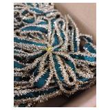 Super Bang 8 Pcs Green/Gold Velvet Christmas Bows