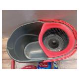 O-Cedar EasyWring Deep Clean Microfiber Spin Mop with Bucket System and 1 Extra Mop Head Refill