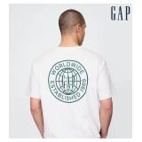 GAP Original T-Shirt Off-White Unisex: Size Large