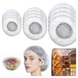 3 COUNT OF Multi-Use Plastic Covers 450 Pack - Disposable Shower Caps & Bowls Covers