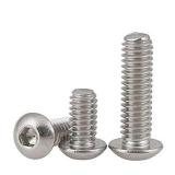 1/4-20 x 1-1/2" Button Head Socket Cap Bolts Screws, 304 Stainless Steel 18-8, Allen Hex Drive, Bright Finish, Fully Machine Thread 25pcs