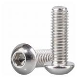 1/4-20 x 1-1/2" Button Head Socket Cap Bolts Screws, 304 Stainless Steel 18-8, Allen Hex Drive, Bright Finish, Fully Machine Thread 25pcs