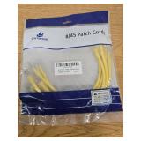 1 Foot Cat6 Patch Cable(6 Pack), Solid Pure Copper Patch Cord, Cat 6 Ethernet Cable, UTP Network, High Speed RJ45 Internet Cable, Compatible for Routers, Switches, PC, Servers, PS4/5, Xbox - Yellow