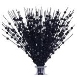 3 Boxes of efivs arts 10 Pack Black Artificial Glitter Berry Stems 15.7"