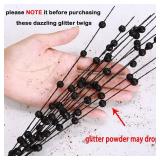 3 Boxes of efivs arts 10 Pack Black Artificial Glitter Berry Stems 15.7"