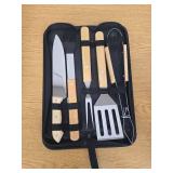 5-Piece BBQ Grilling Tool Set with Carrying Case