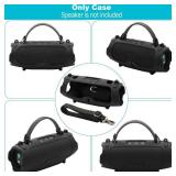 TXEsign Silicone Case Cover for JBL Charge 6- Portable Speaker, Travel Carrying Protective Cover with Adjustable Shoulder Strap Anti-Dust Charging Port Cover for Charge 6 (Black)