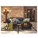 Tipton 34 in. Steel Deep Bowl Fire Pit in Oil Rubbed Bronze - Retail: $179