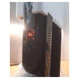 1500-Watt Black Indoor Electric Oil-Filled Radiator Convection Radiant Space Heater with Remote Control for Living Space - Retail: $100