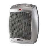 Lasko 9  1500W Electric Ceramic Space Heater with Adjustable Thermostat  Silver 754200